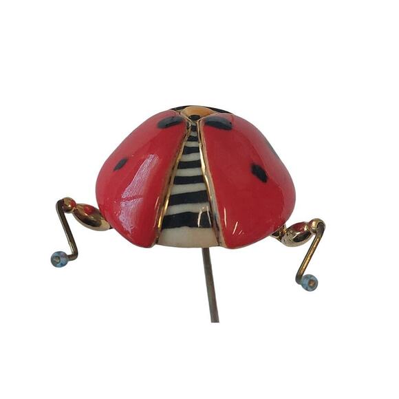 Cynthia Chuang Ladybug Proclain Artisan Stick Pin Lapel, Jewelry 10 - Picture 8 of 9